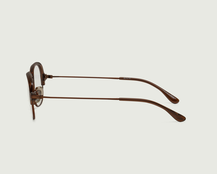 Whiskey ::Penelope Eyeglasses Round Brown castor seed side