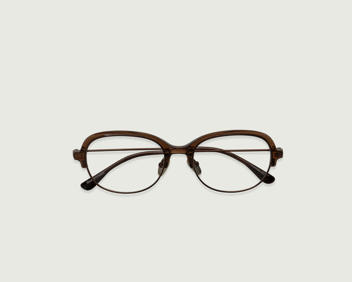 Whiskey ::Penelope Eyeglasses Round Brown castor seed top