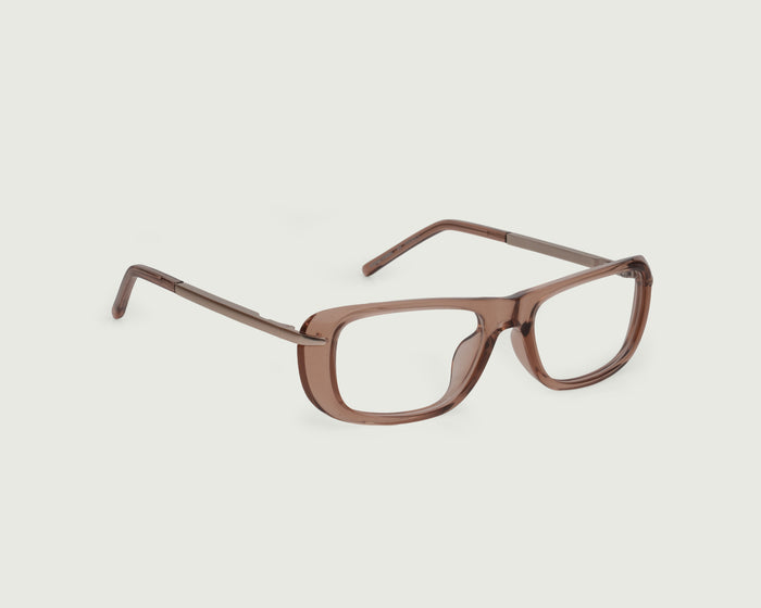 Barley::Pennyworth Eyeglasses rectangle brown Plant-based Plastic  front diagonal