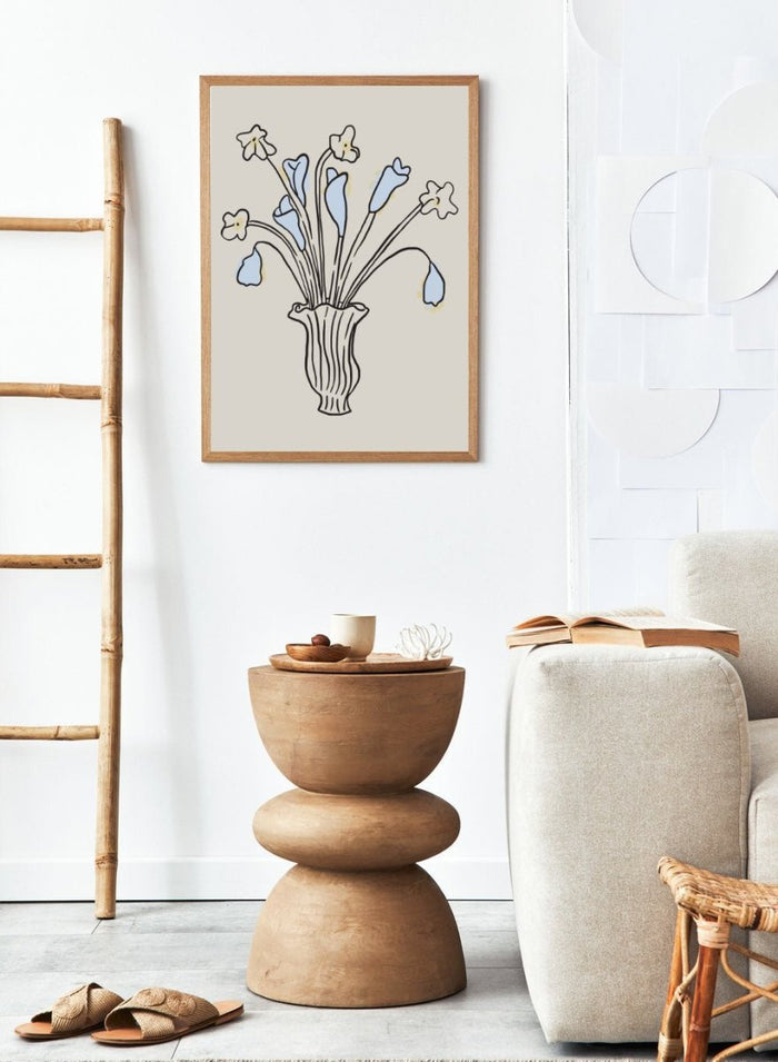 'Petals in Blue' Aesthetic Art Print_Sugar & Canvas_Sugar & Canvas