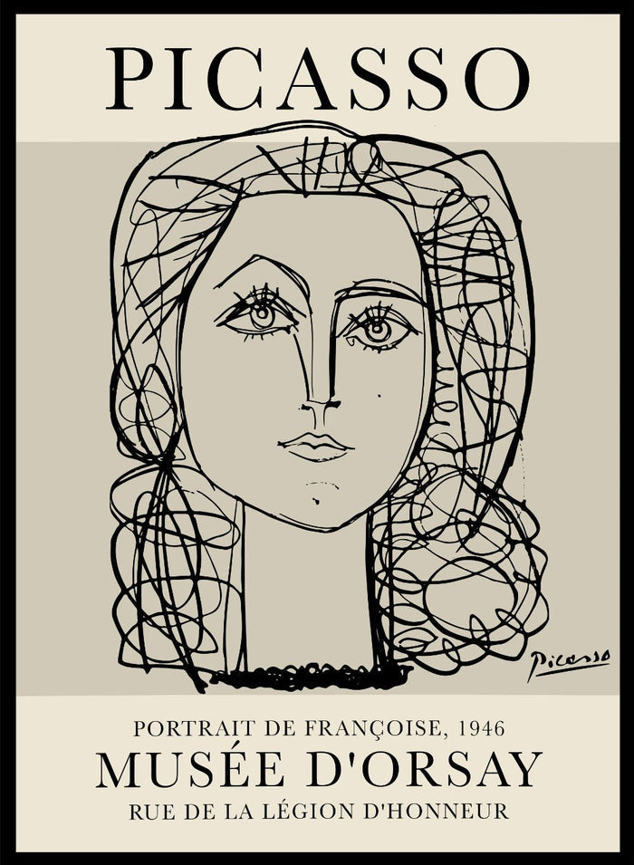 Picasso Portrait of Francoise Gilot Art Print_Sugar & Canvas