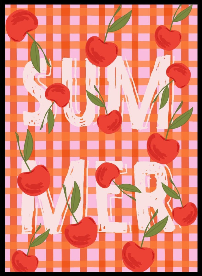 ‘Picnic with Cherries’ Aesthetic Art Print_Sugar & Canvas_Sugar & Canvas