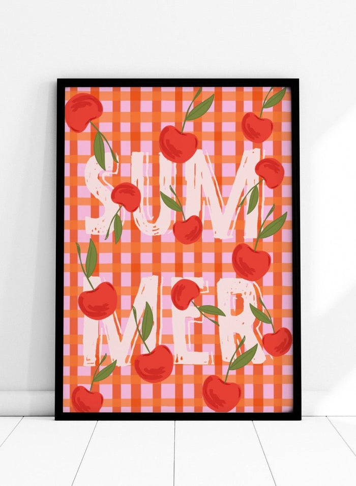 ‘Picnic with Cherries’ Aesthetic Art Print_Sugar & Canvas_Sugar & Canvas