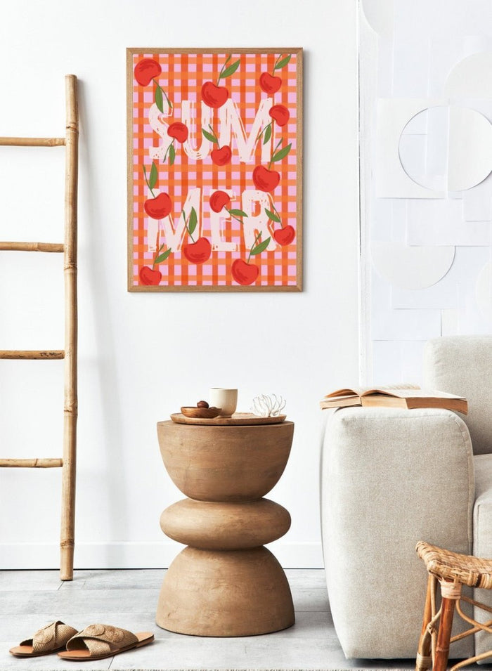‘Picnic with Cherries’ Aesthetic Art Print_Sugar & Canvas_Sugar & Canvas