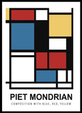 Piet Mondrian Composition with Blue, Red, Yellow Remastered Art Print_Sugar & Canvas_Piet Mondrian