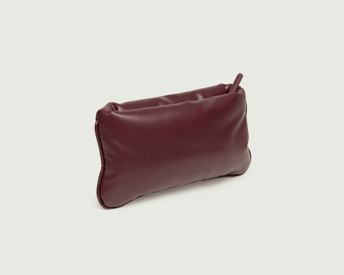 Beet::Pillow Clutch Red front diagonal