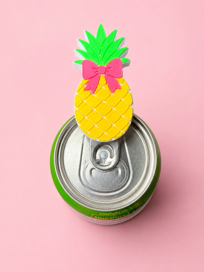 Pineapple with bow can opener