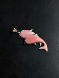 Pink Conch Dolphin Pendant | 925 Sterling Silver E285