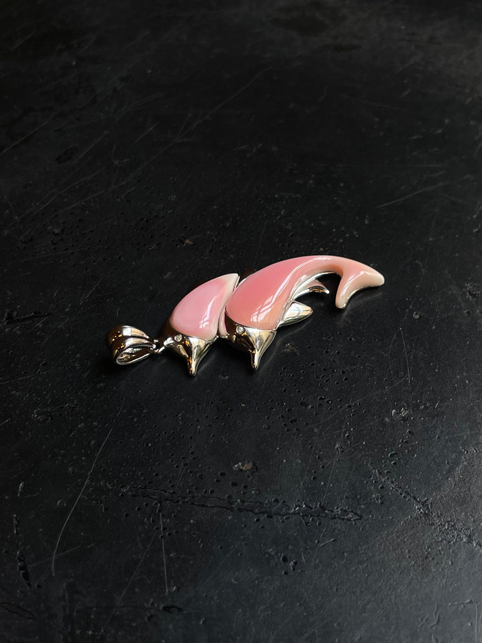 Pink Conch Dolphin Pendant | 925 Sterling Silver E285