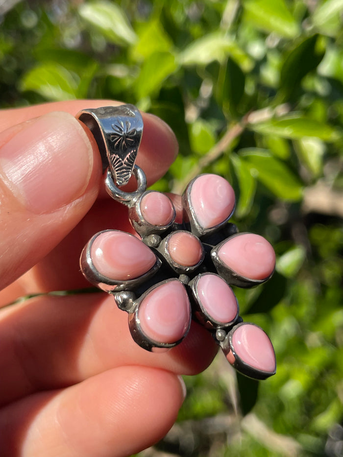 Pink Conch Dragonfly Pendant | Sterling Silver 925 B709