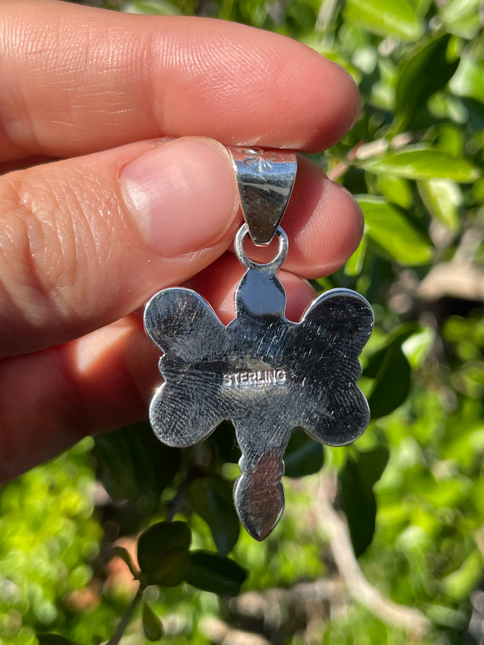 Pink Conch Dragonfly Pendant | Sterling Silver 925 B709