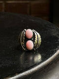 Pink Conch Feather Ring | 925 Sterling Silver | Size 7 E291