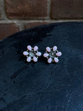 Pink Conch Flower Earrings | 925 Sterling Silver E384