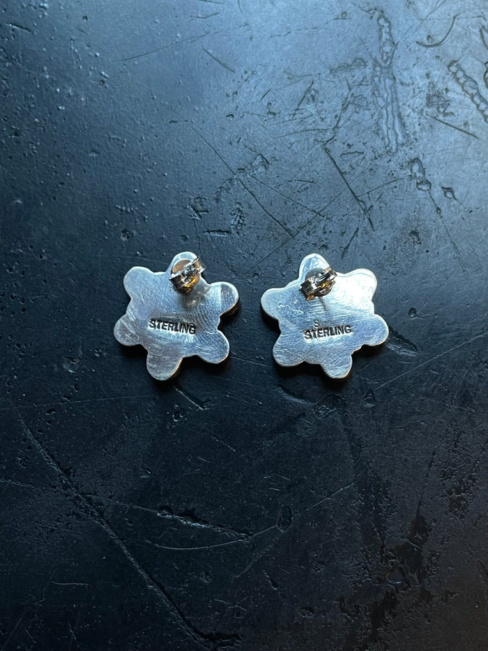 Pink Conch Flower Earrings | 925 Sterling Silver E384