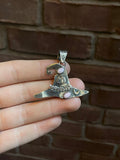 Pink Conch Hat Pendant | Sterling Silver 925 C773