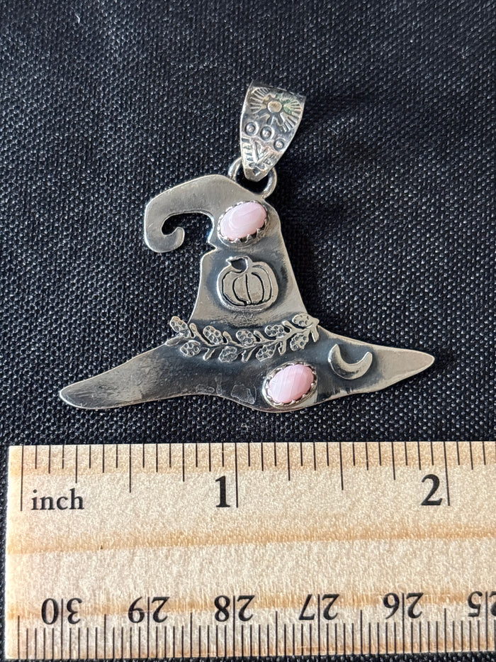 Pink Conch Hat Pendant | Sterling Silver 925 C773