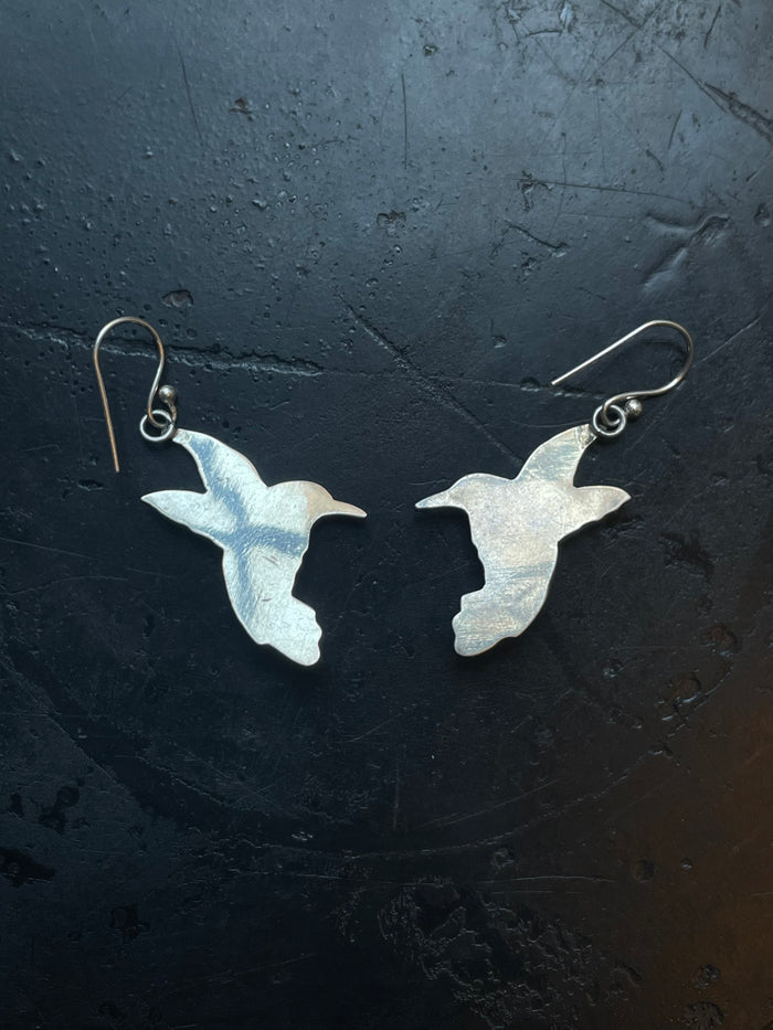 Pink Conch Hummingbird Earrings | Hook Sterling Silver E675