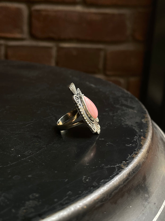Pink Conch Ring | 925 Sterling Silver | Size 6.25 E290