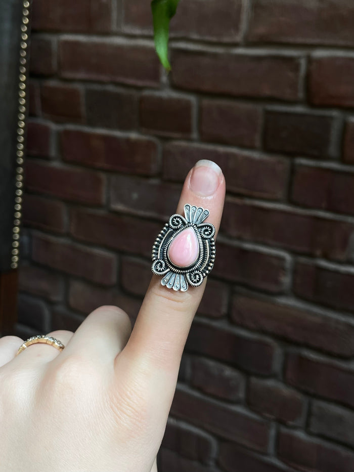 Pink Conch Ring | 925 Sterling Silver | Size 6.25 E290