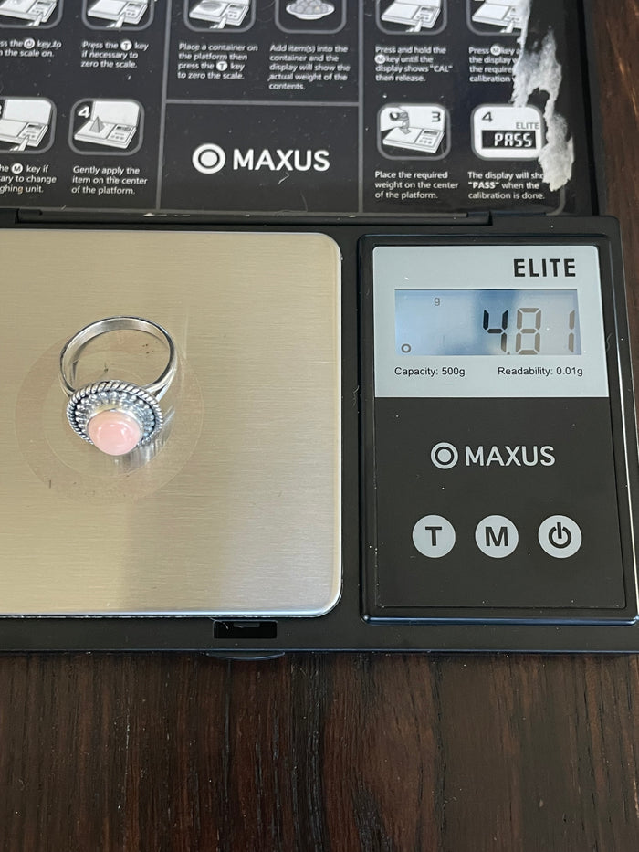 Pink Conch Ring Size 6 | 925 Sterling Silver E752