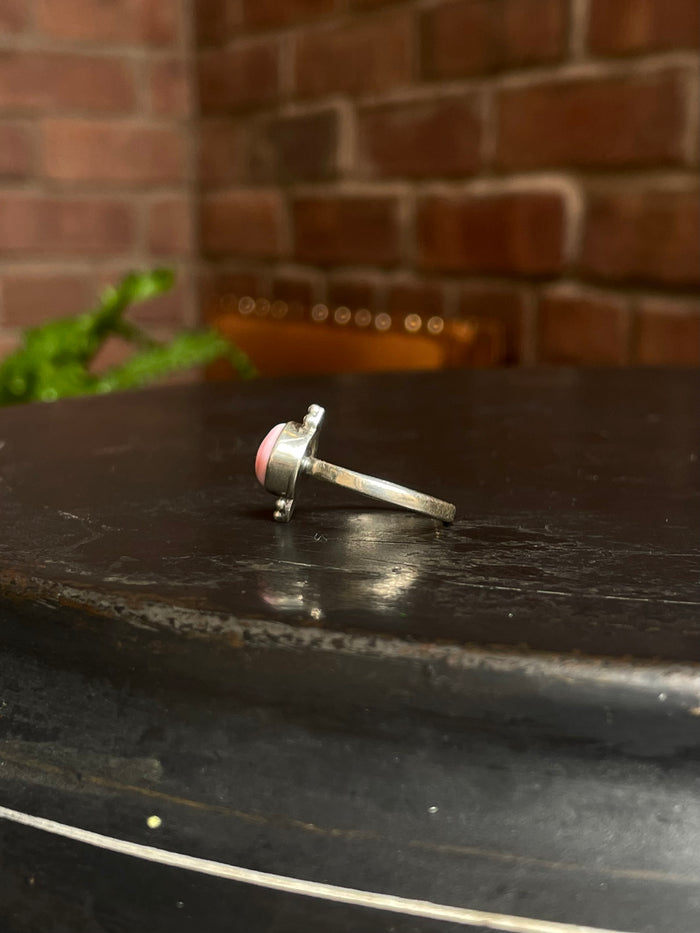 Pink Conch Ring Size 7 | 925 Sterling Silver E762