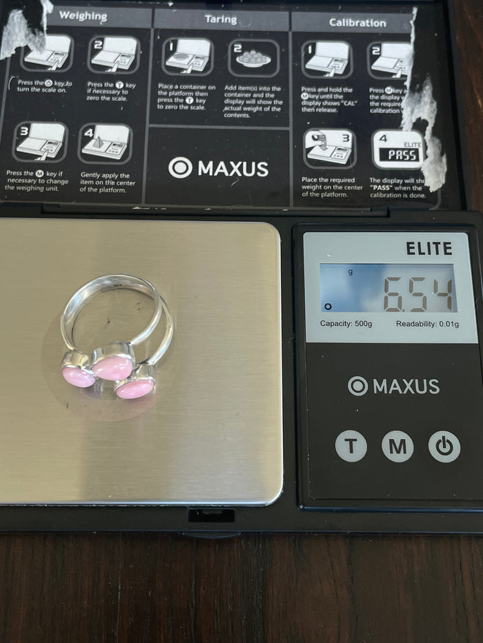 Pink Conch Ring Size 9 | 925 Sterling Silver E750