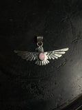 Pink Conch Thunderbird Pendant | 925 Sterling Silver C959