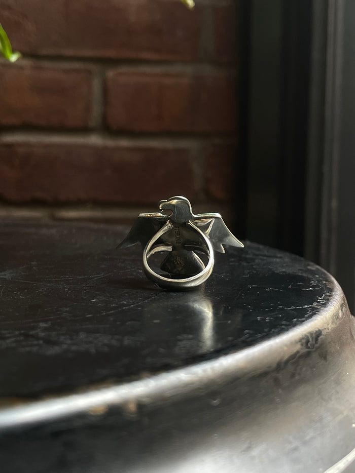Pink Conch Thunderbird Ring | 925 Sterling Silver | Size 6 E296