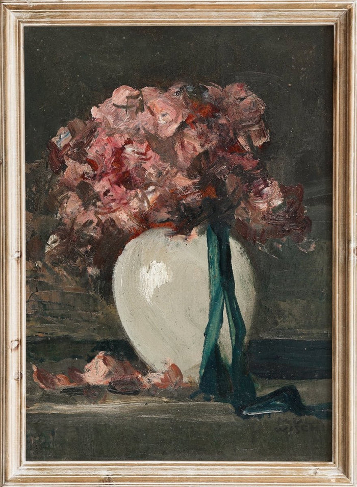 "Pink Flowers in a White Vase" Art Print_Sugar & Canvas_Anton Müller