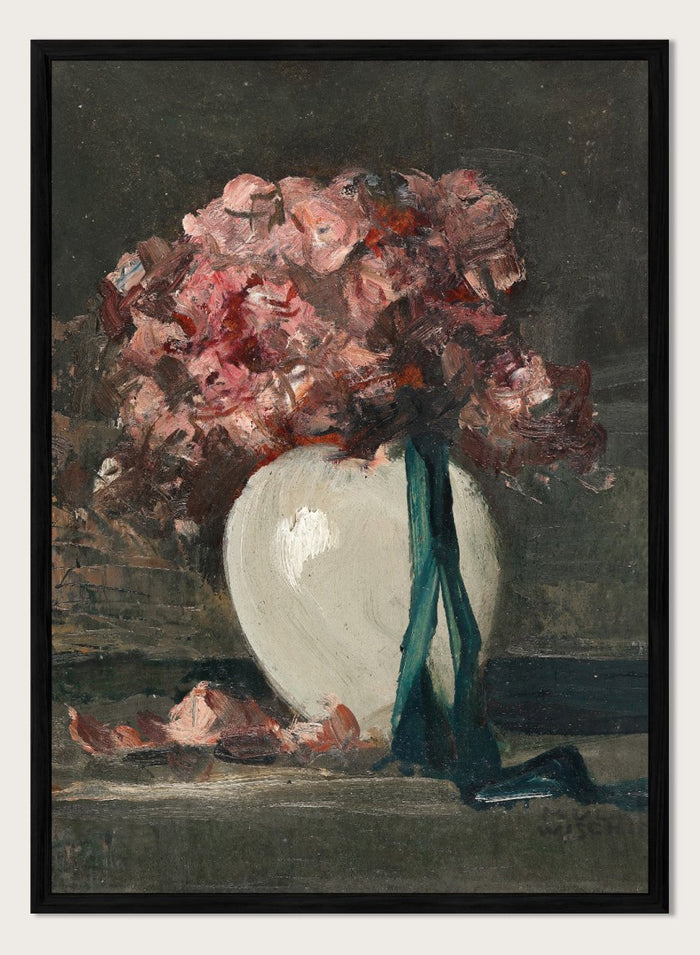 "Pink Flowers in a White Vase" Art Print_Sugar & Canvas_Anton Müller