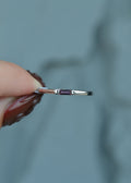 Pink Stone Sterling Silver Band