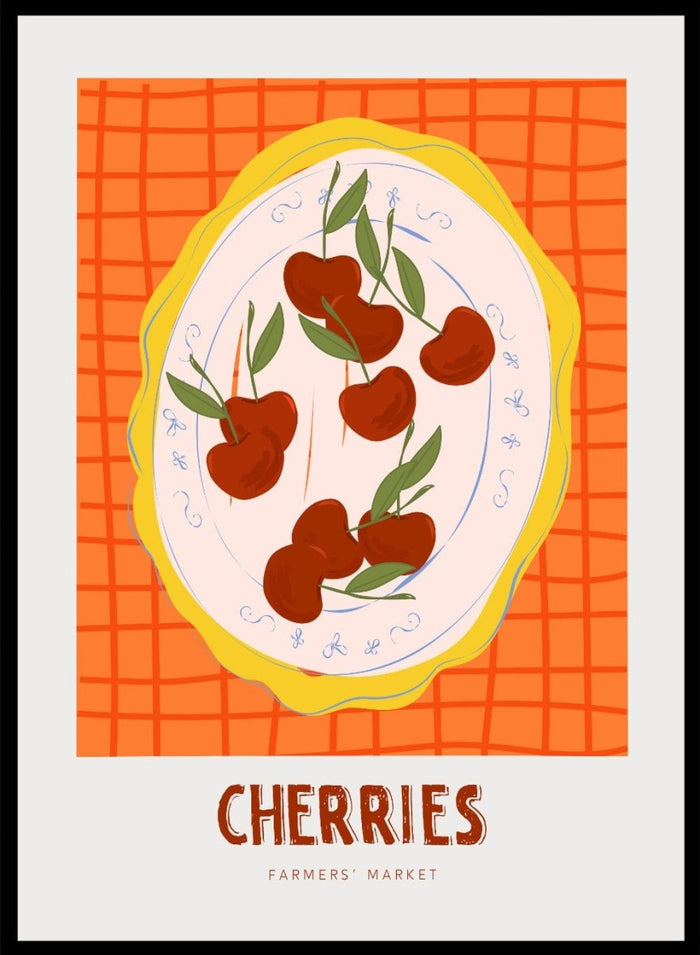 'Plated Cherries' Aesthetic Art Print_Sugar & Canvas_Sugar & Canvas