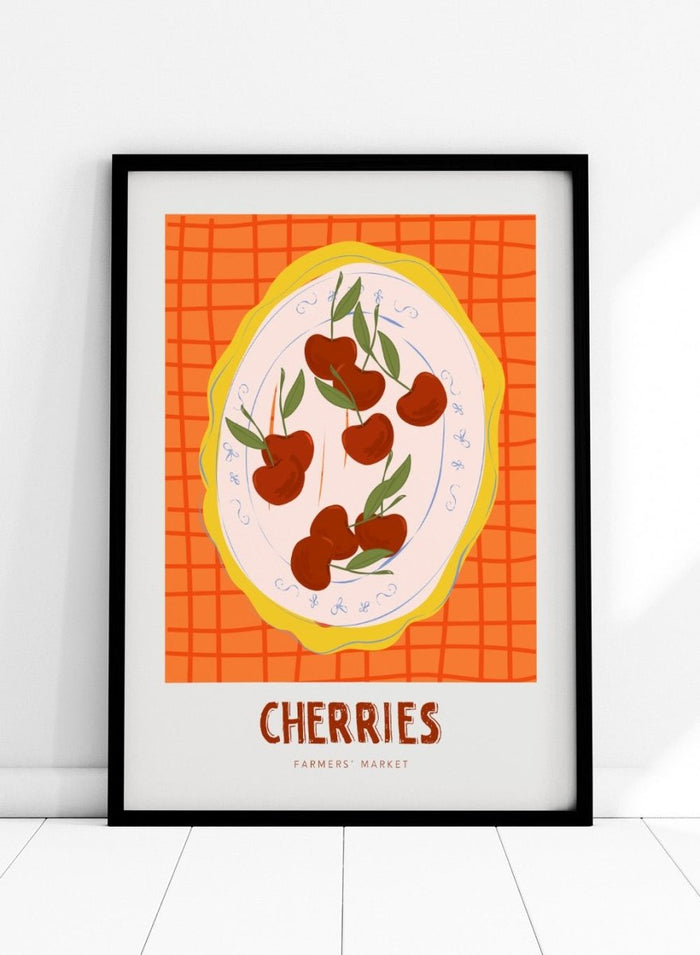'Plated Cherries' Aesthetic Art Print_Sugar & Canvas_Sugar & Canvas