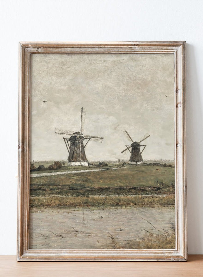 "Polder with Mills near Overschie" Art Print_Sugar & Canvas_Paul Gabriël