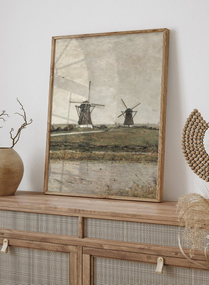"Polder with Mills near Overschie" Art Print_Sugar & Canvas_Paul Gabriël