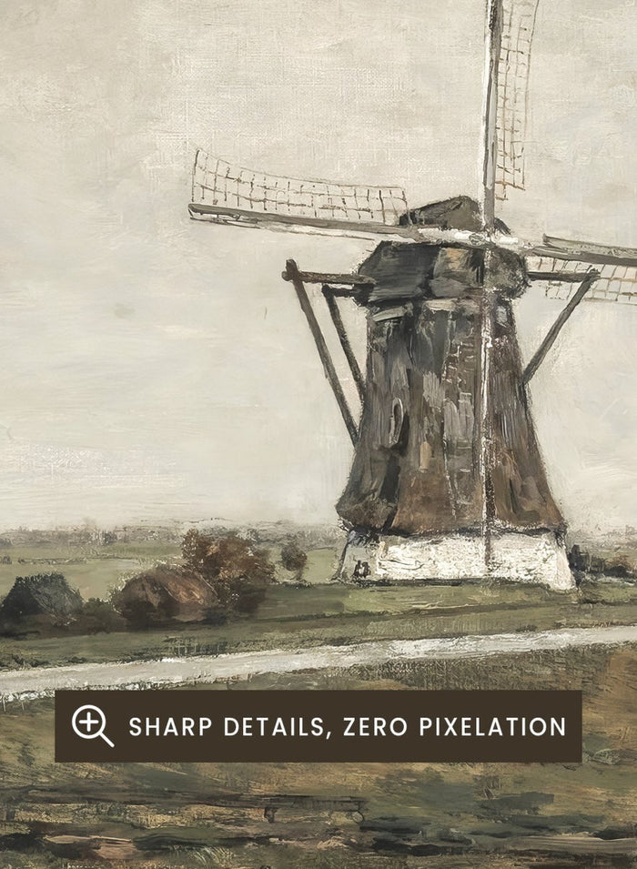 "Polder with Mills near Overschie" Art Print_Sugar & Canvas_Paul Gabriël