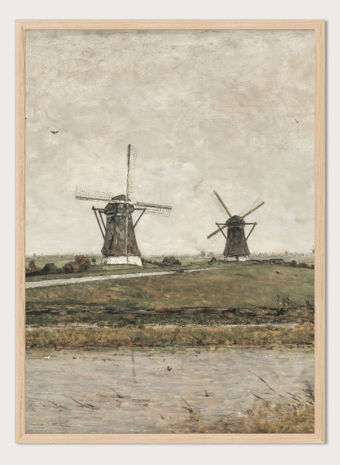 "Polder with Mills near Overschie" Art Print_Sugar & Canvas_Paul Gabriël