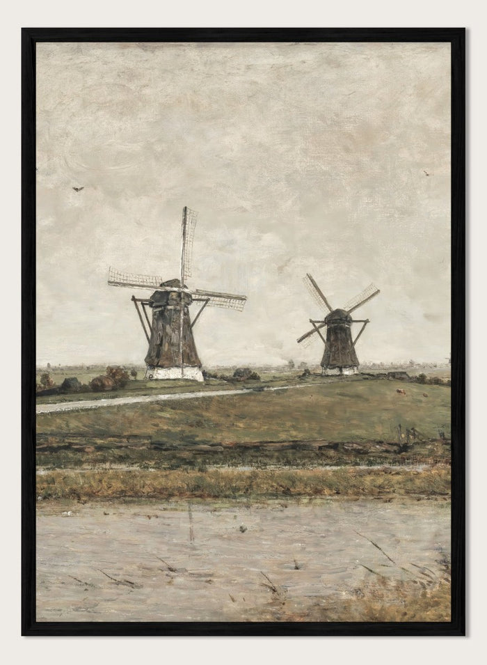 "Polder with Mills near Overschie" Art Print_Sugar & Canvas_Paul Gabriël