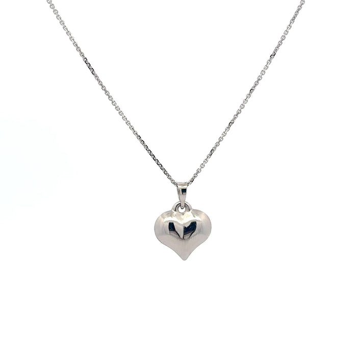 Polished Heart Pendant Necklace