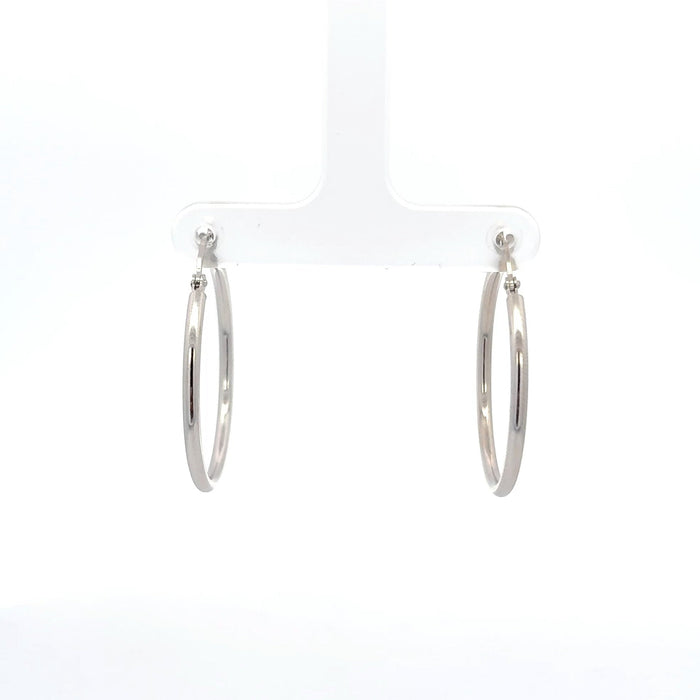 Polished Sterling Silver Hoop Earrings