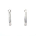 Polished Sterling Silver Teardrop Hoop Earrings