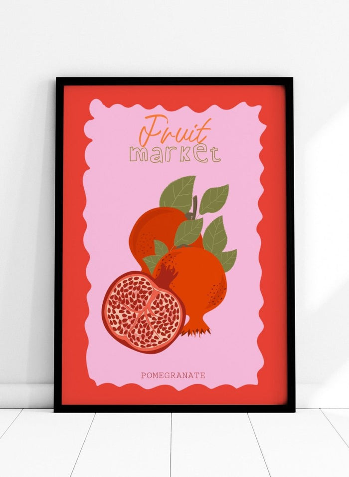 'Pomegranate Fruit Market' Aesthetic Art Print_Sugar & Canvas_Sugar & Canvas