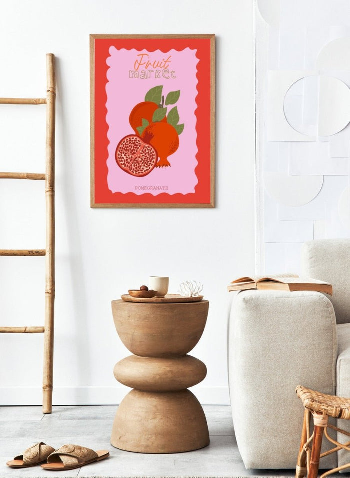 'Pomegranate Fruit Market' Aesthetic Art Print_Sugar & Canvas_Sugar & Canvas