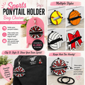 Ponytail holder sports designs