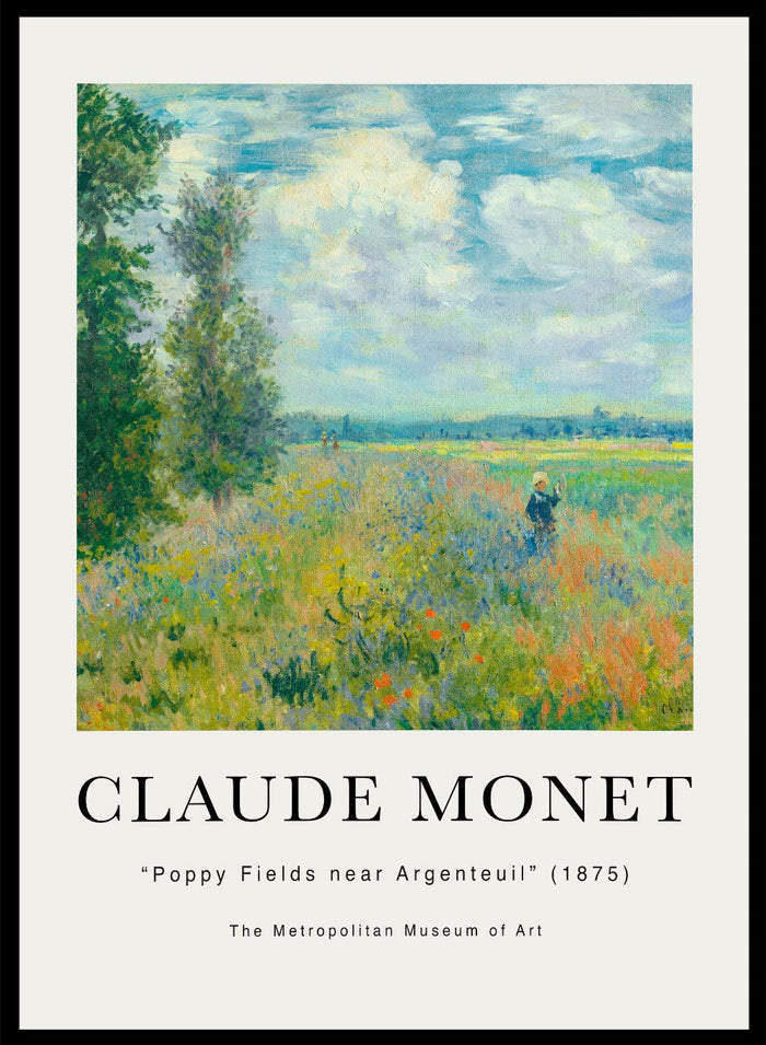 Poppy Fields near Argenteuil 1875 by Monet Print_Sugar & Canvas