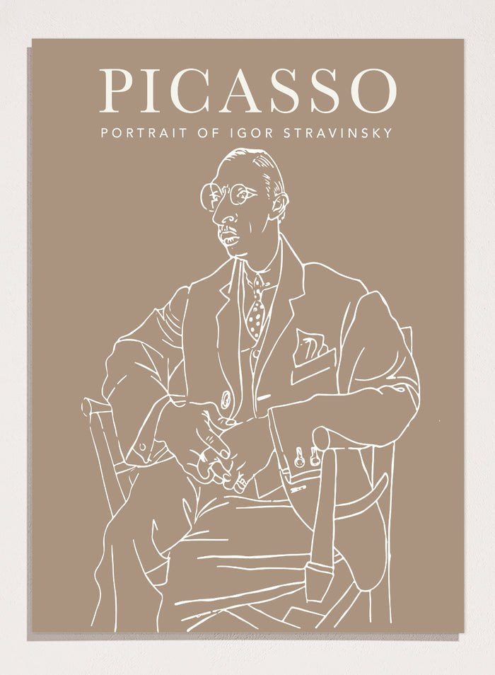 Portrait of Igor Stravinsky 1920 by Pablo Picasso Print
