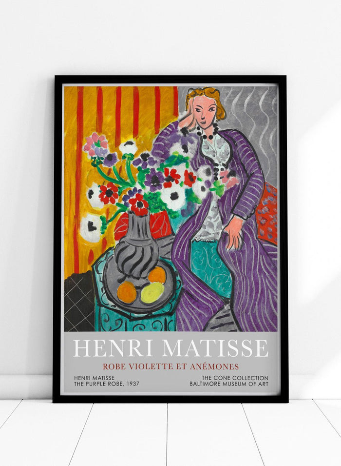 Purple Robe and Anemones 1937 by Henri Matisse_Sugar & Canvas