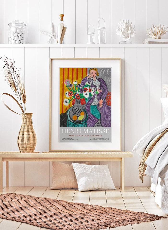 Purple Robe and Anemones 1937 by Henri Matisse_Sugar & Canvas