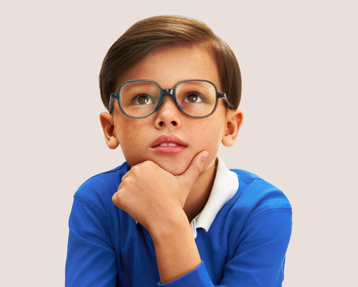 lifestyle-Marine::men Quinn Kids Anti-Radiation Glasses round blue recycled polyester