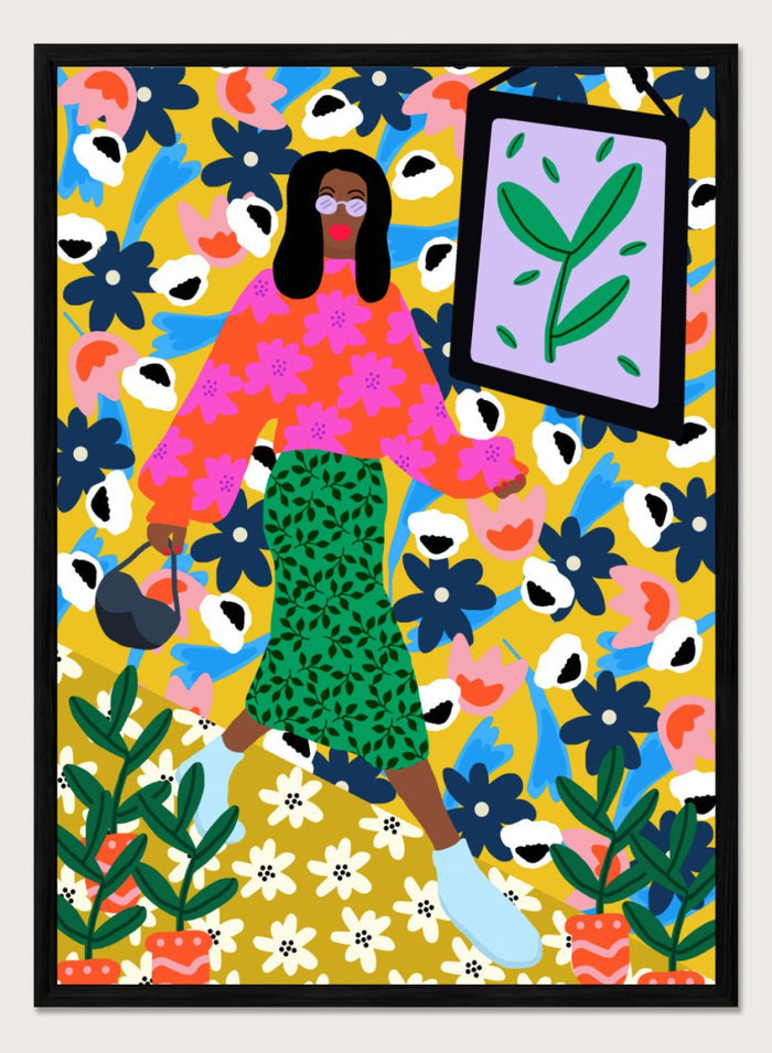 A4/8x12 inches (Framing Available) / Black Wood Frame